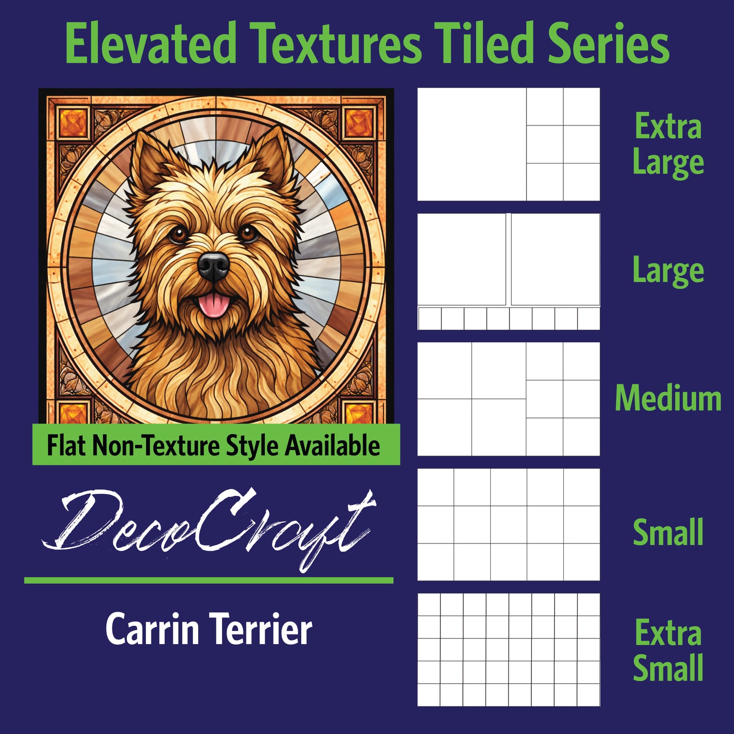 DecoCraft - Scenic Elevated Texture Tiles - Carrin Terrier (Yorki)
