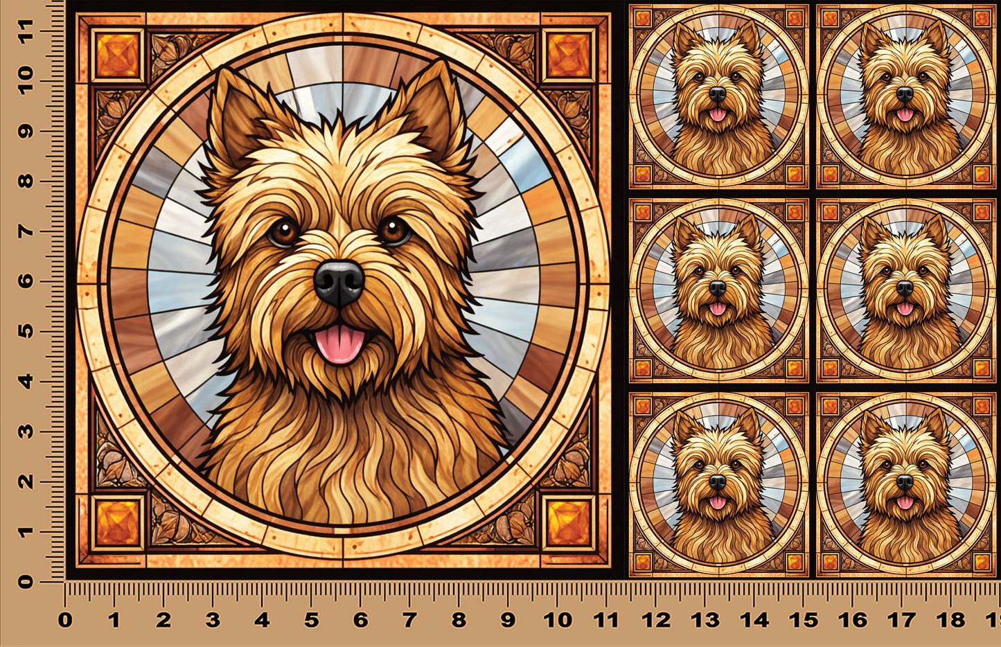 DecoCraft - Scenic Elevated Texture Tiles - Carrin Terrier (Yorki)
