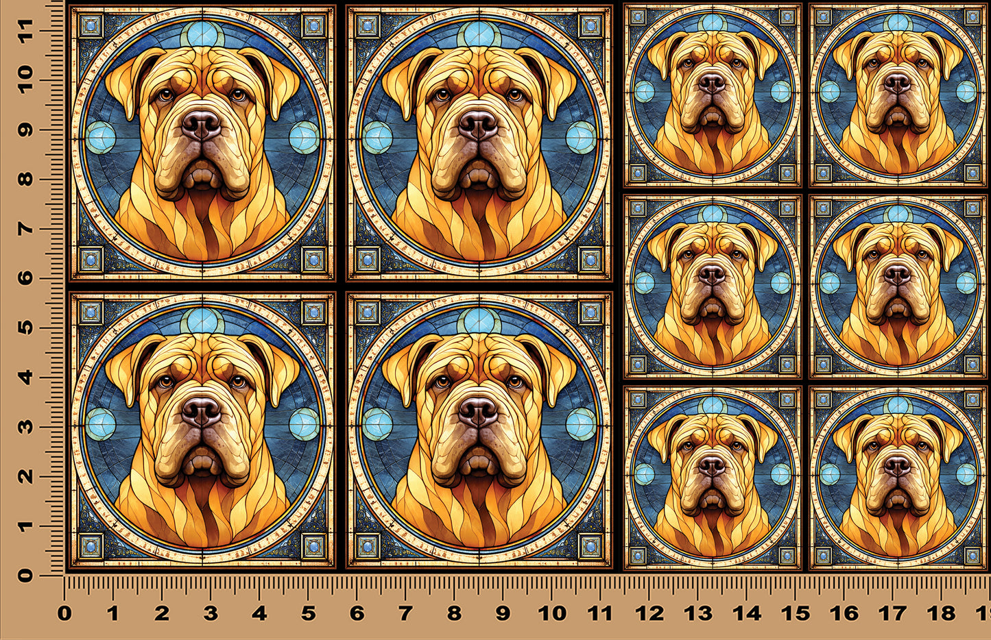DecoCraft - Scenic Elevated Texture Tiles - Chinese Shar Pei