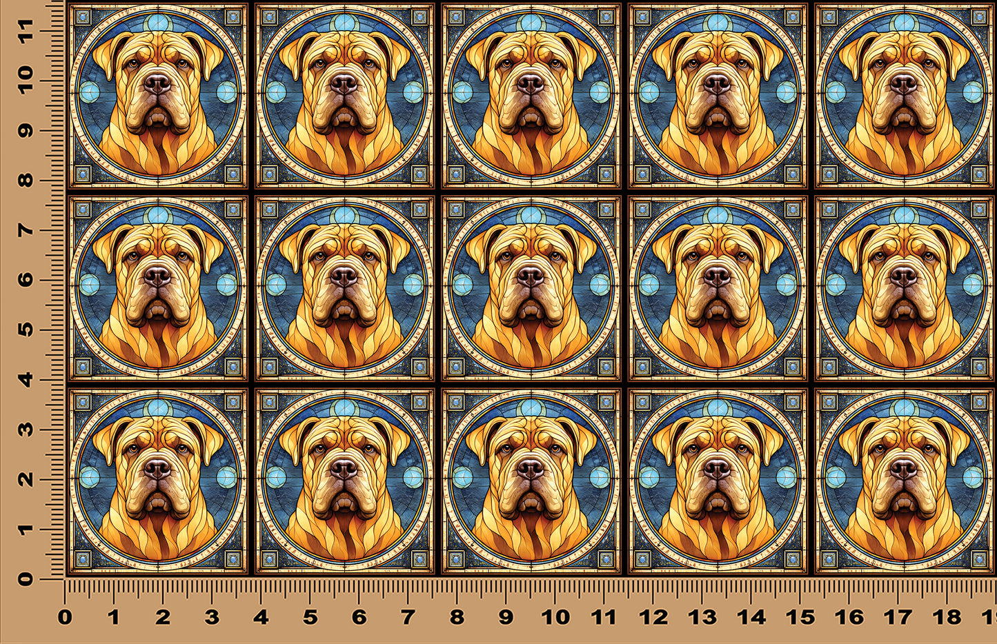 DecoCraft - Scenic Elevated Texture Tiles - Chinese Shar Pei