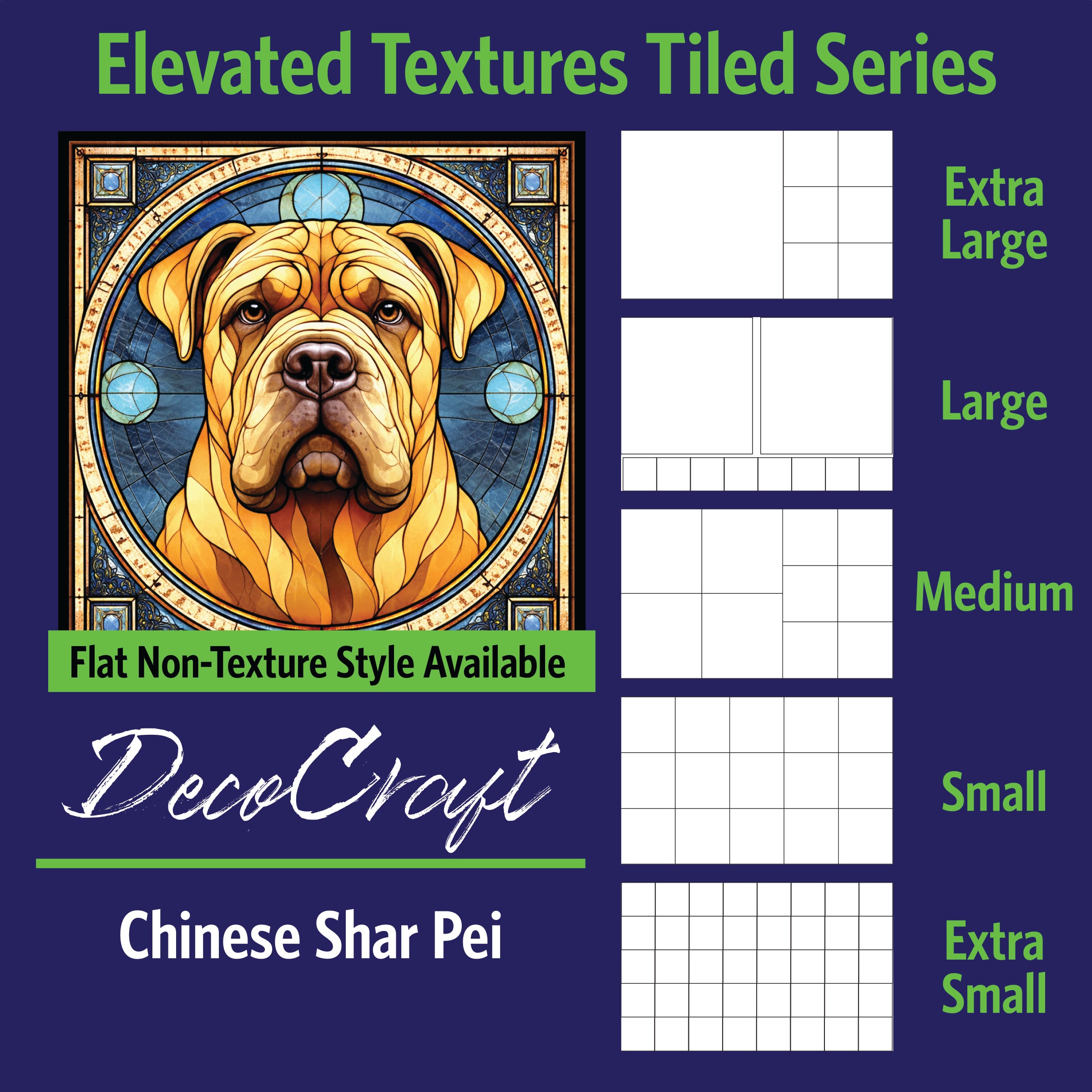 DecoCraft - Scenic Elevated Texture Tiles - Chinese Shar Pei – H & H ...