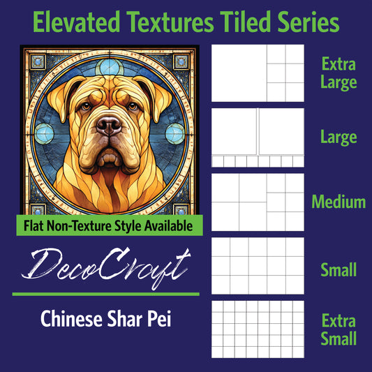 DecoCraft - Scenic Elevated Texture Tiles - Chinese Shar Pei