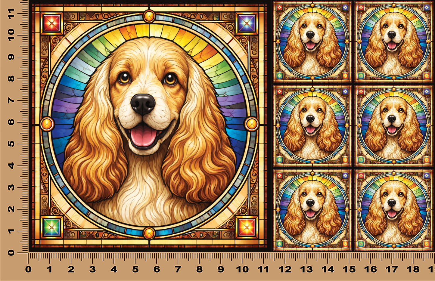 DecoCraft - Scenic Elevated Texture Tiles - Cocker Spaniel