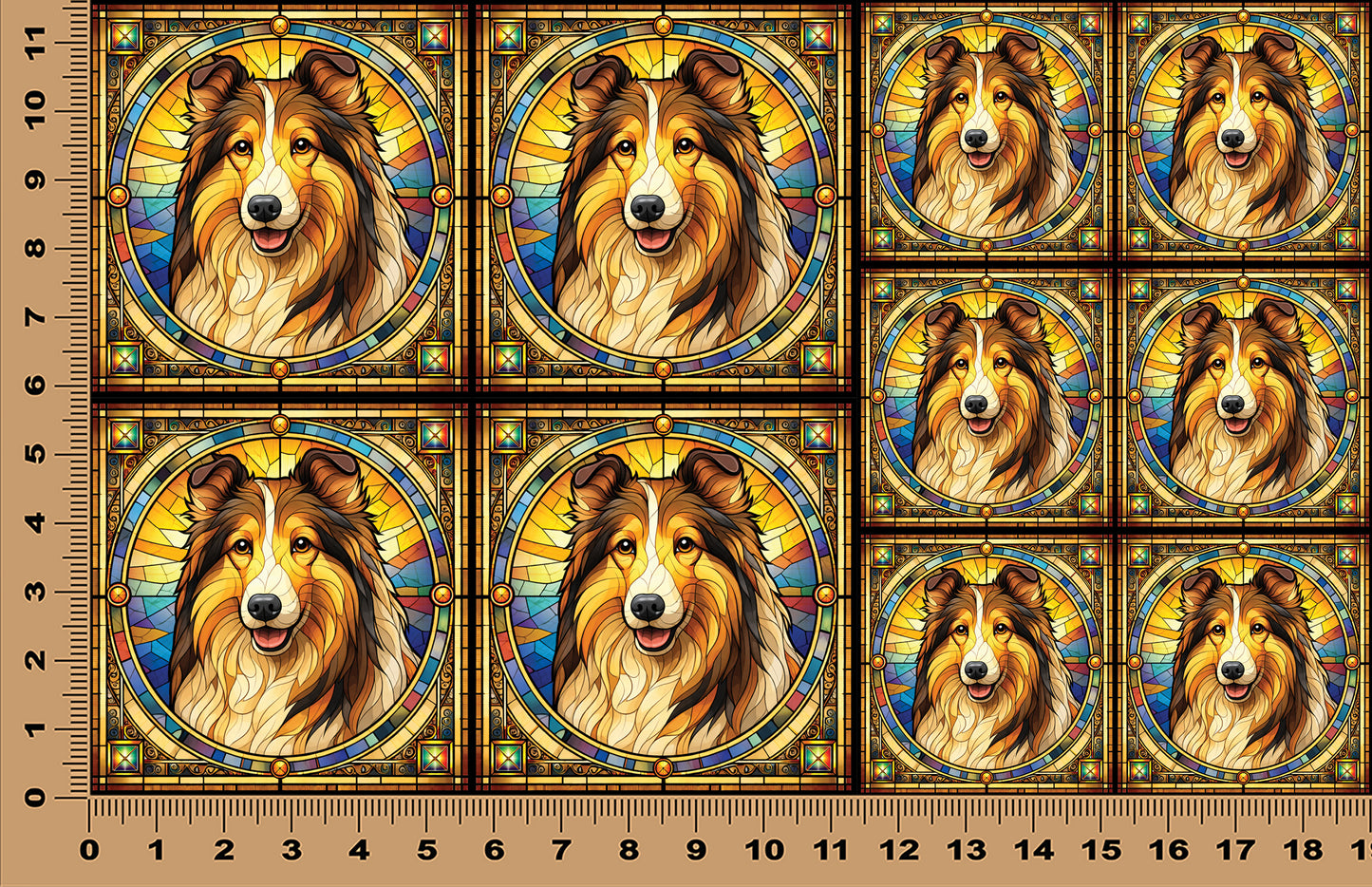 DecoCraft - Scenic Elevated Texture Tiles - Collie