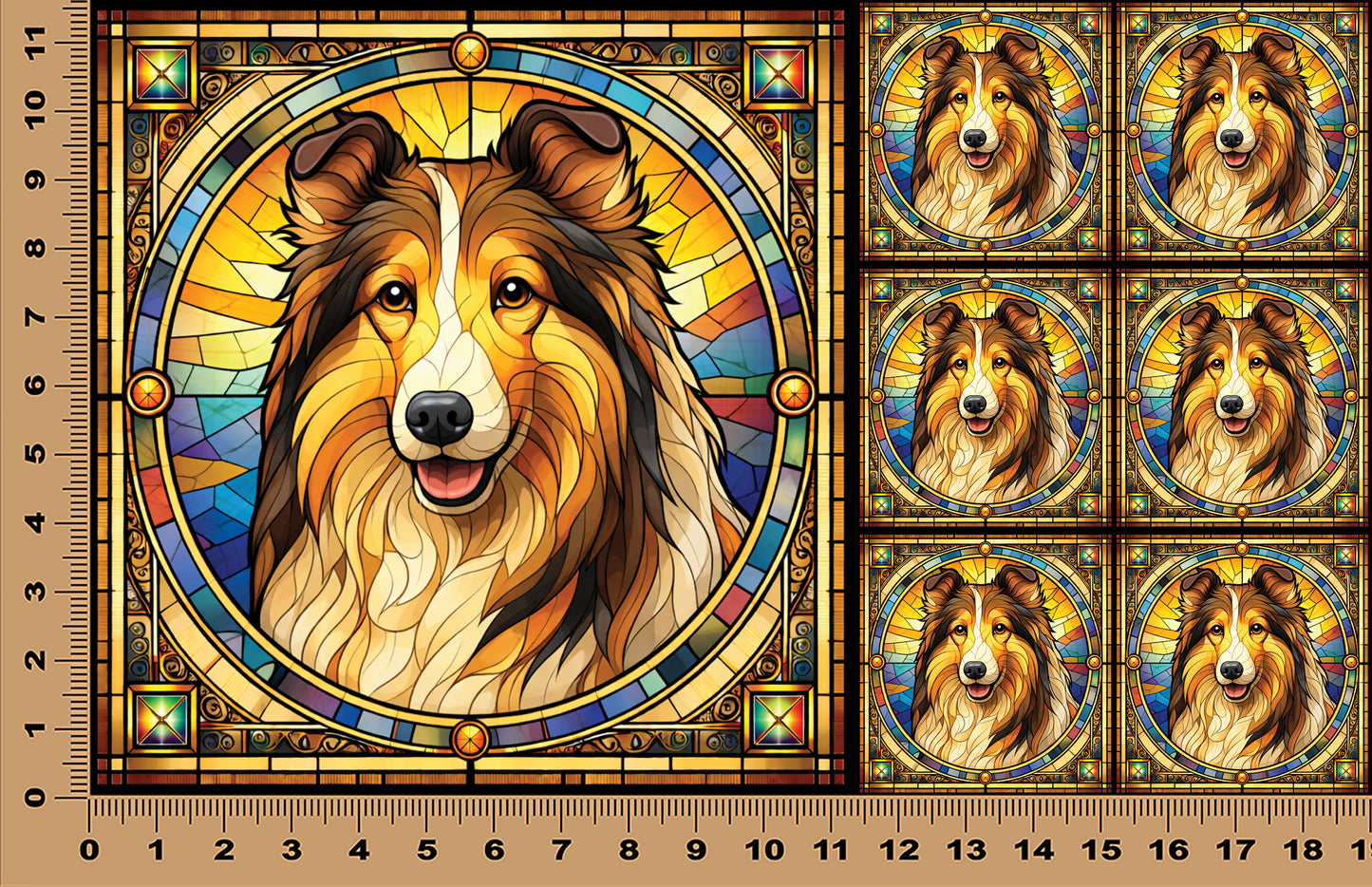 DecoCraft - Scenic Elevated Texture Tiles - Collie