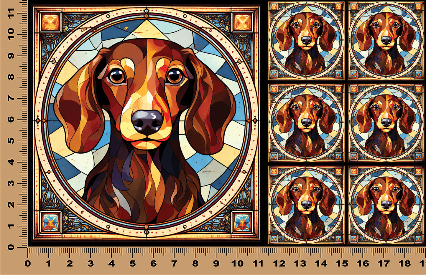 DecoCraft - Scenic Elevated Texture Tiles - Dachshund I