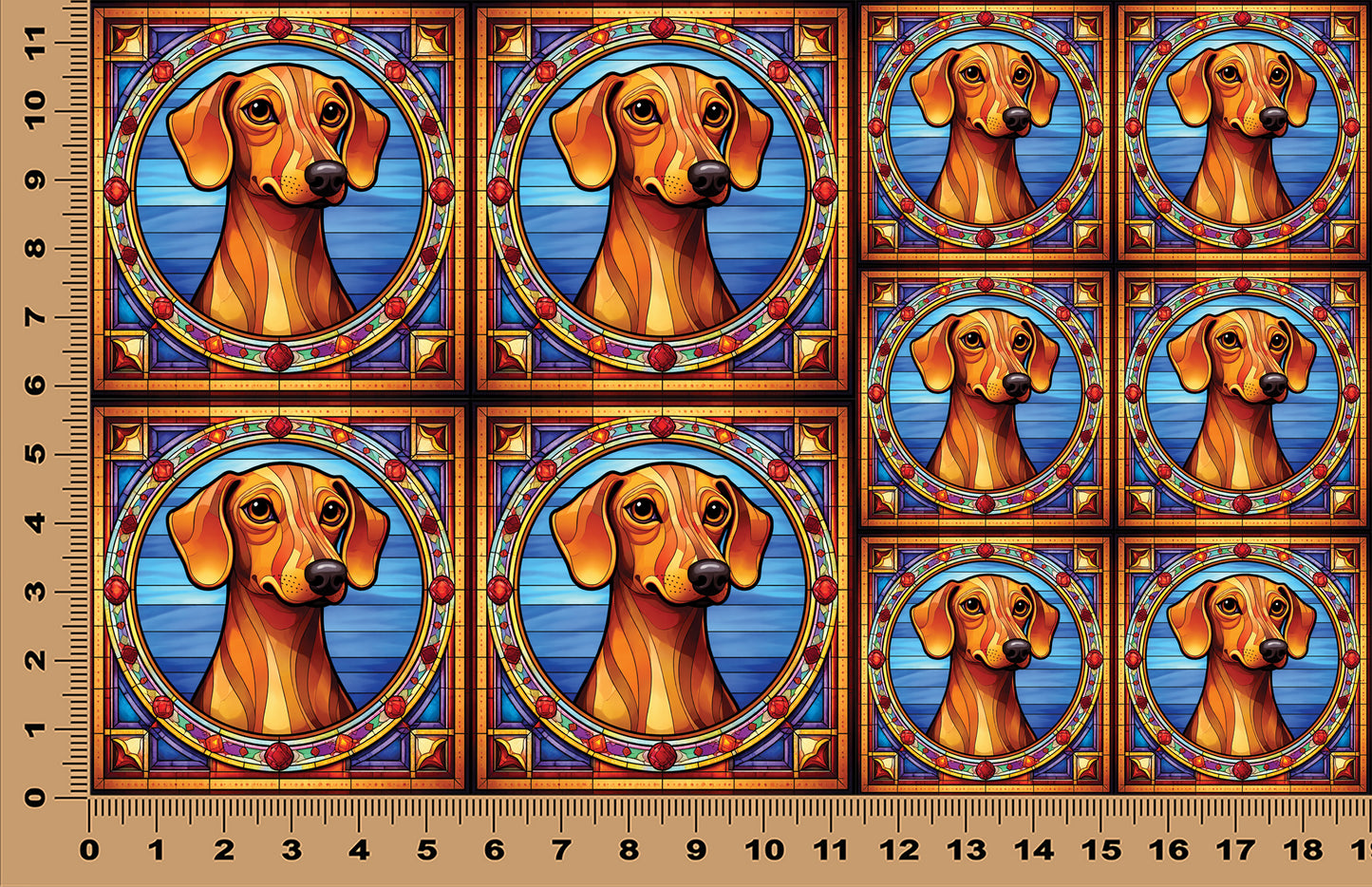 DecoCraft - Scenic Elevated Texture Tiles - Dachshund II