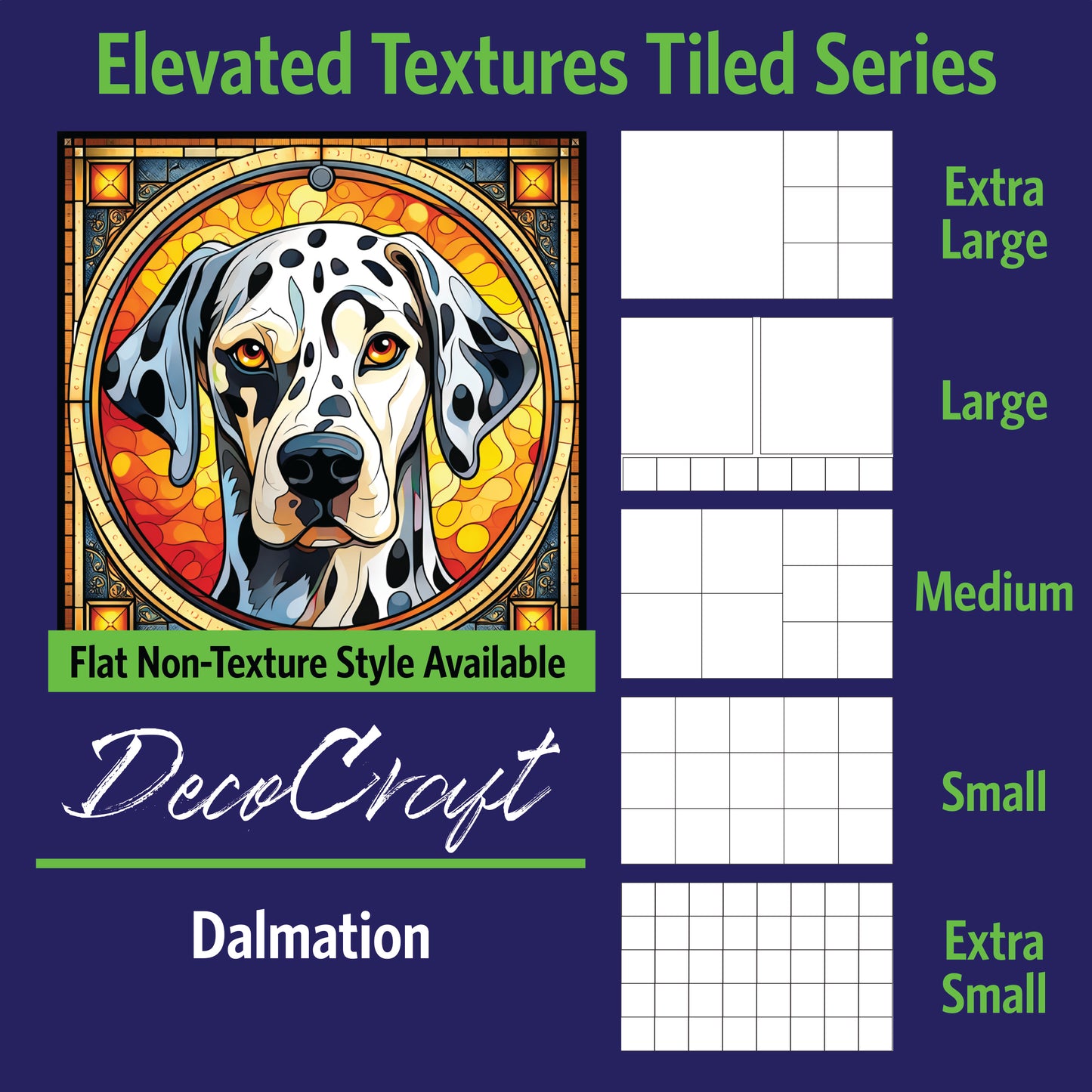 DecoCraft - Scenic Elevated Texture Tiles - Dalmatian