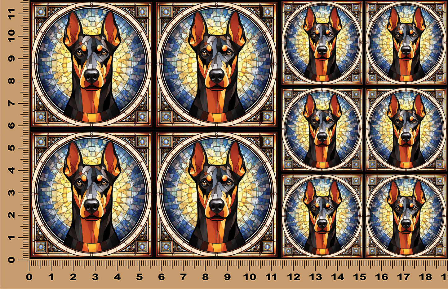 DecoCraft - Scenic Elevated Texture Tiles - Doberman