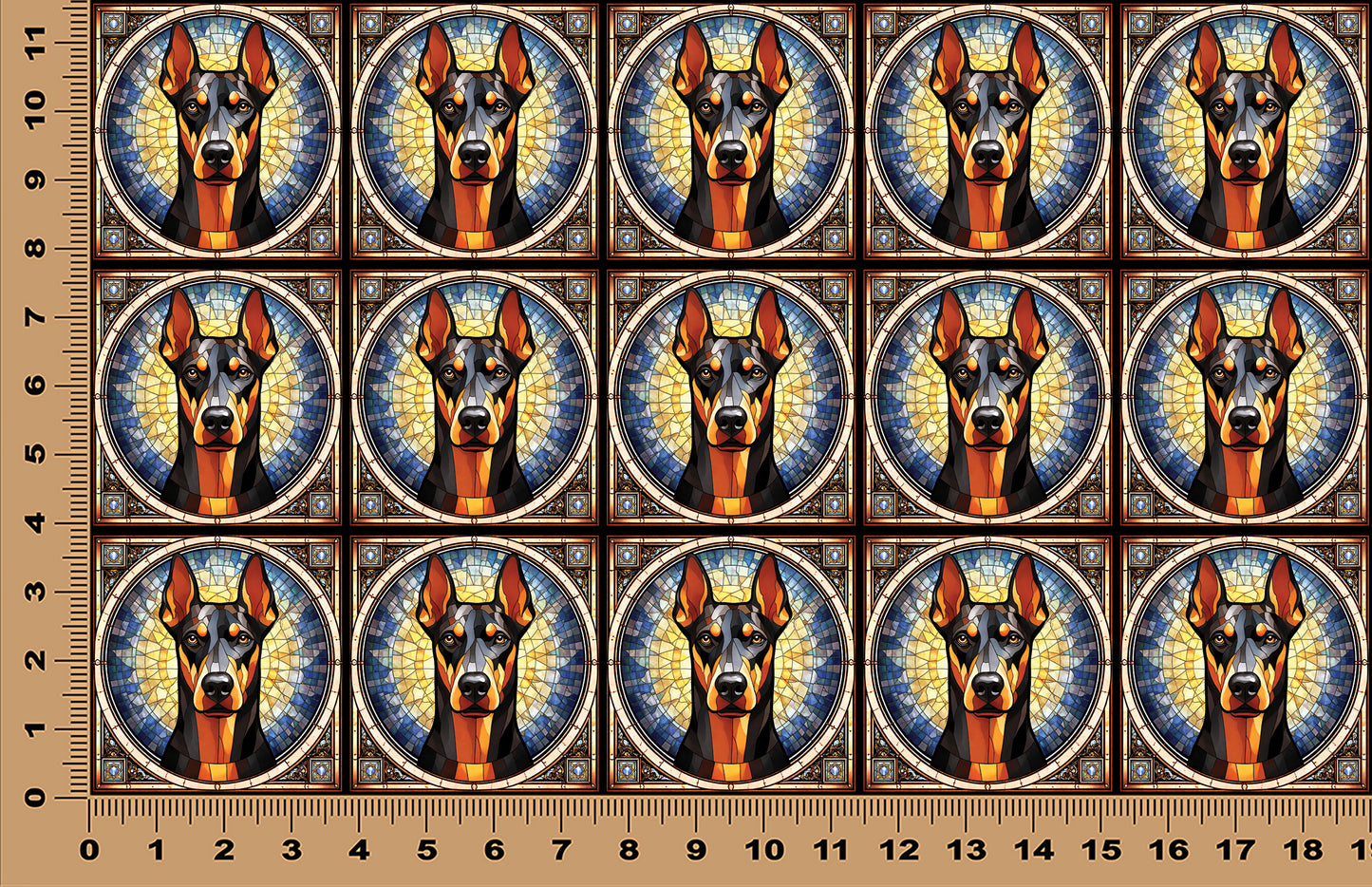 DecoCraft - Scenic Elevated Texture Tiles - Doberman