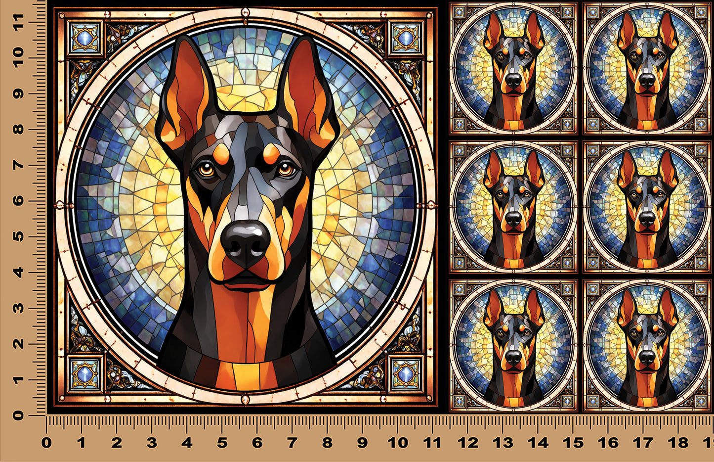 DecoCraft - Scenic Elevated Texture Tiles - Doberman