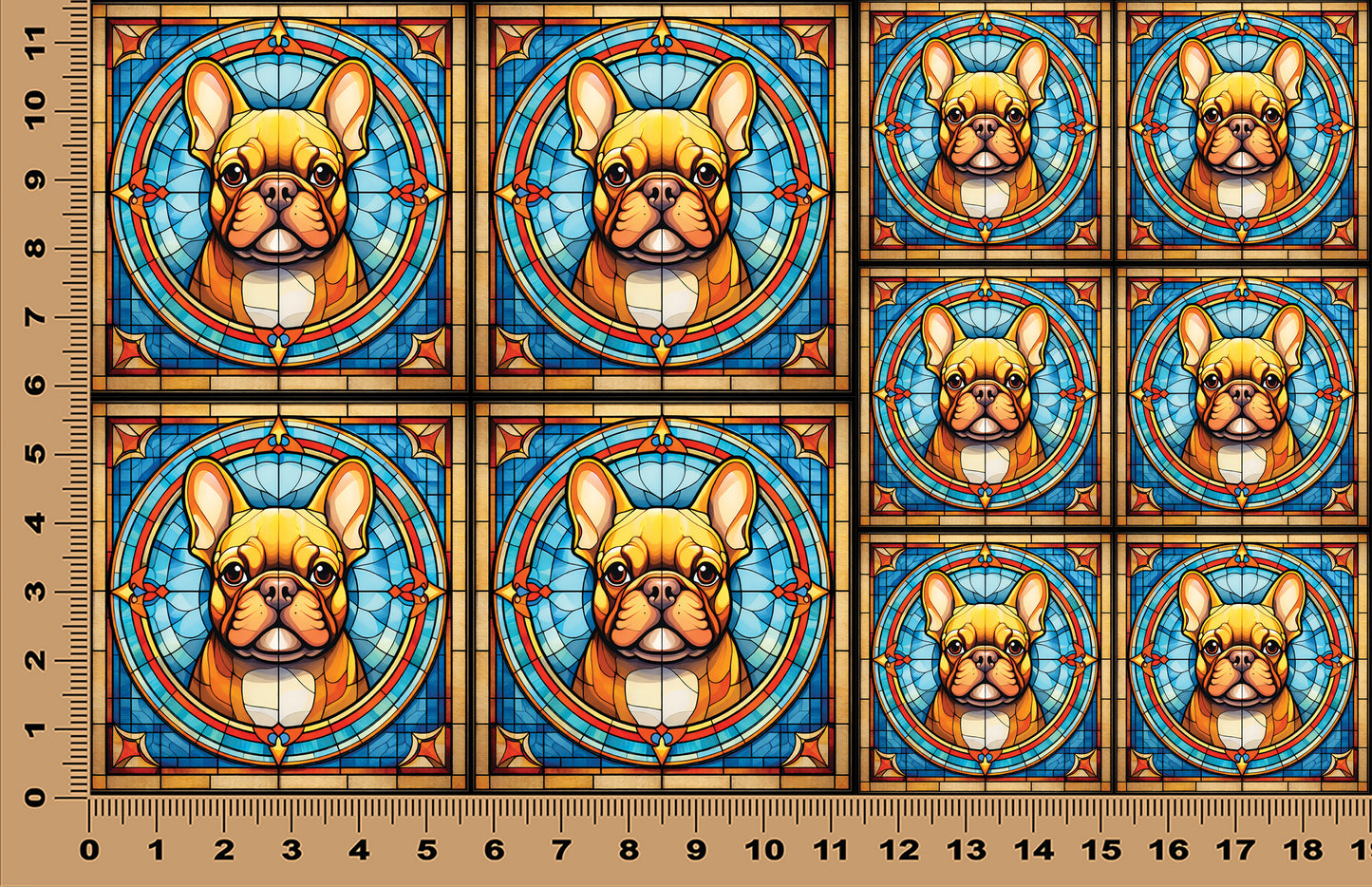DecoCraft - Scenic Elevated Texture Tiles -French Bulldog