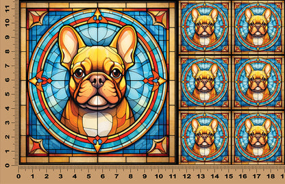 DecoCraft - Scenic Elevated Texture Tiles -French Bulldog