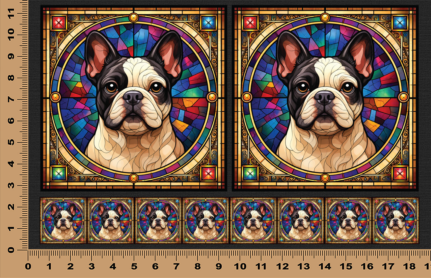 DecoCraft - Scenic Elevated Texture Tiles - French Bulldog