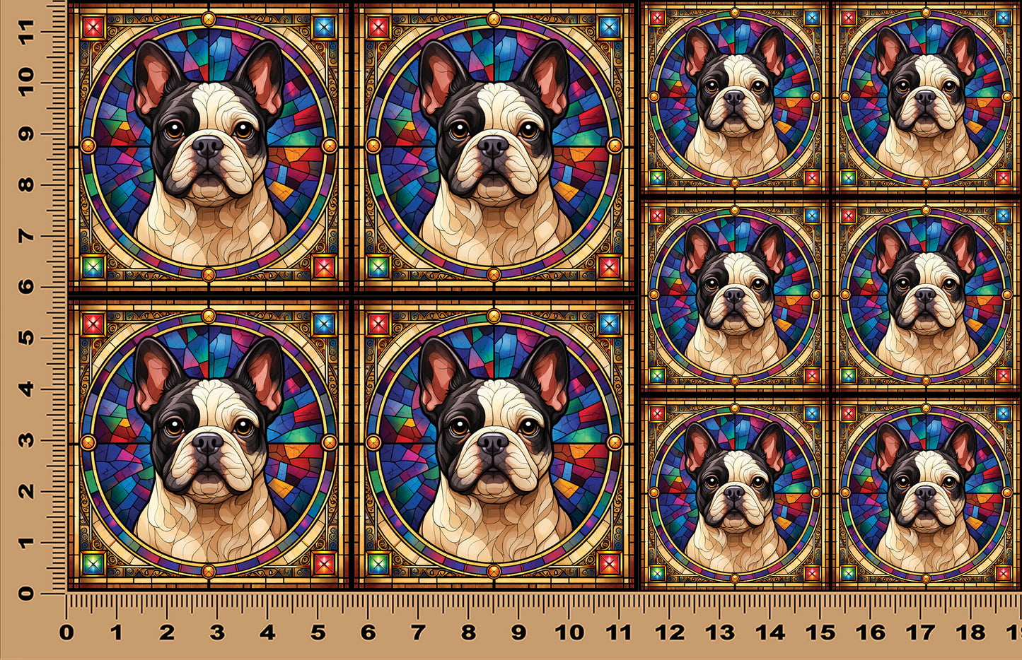 DecoCraft - Scenic Elevated Texture Tiles - French Bulldog