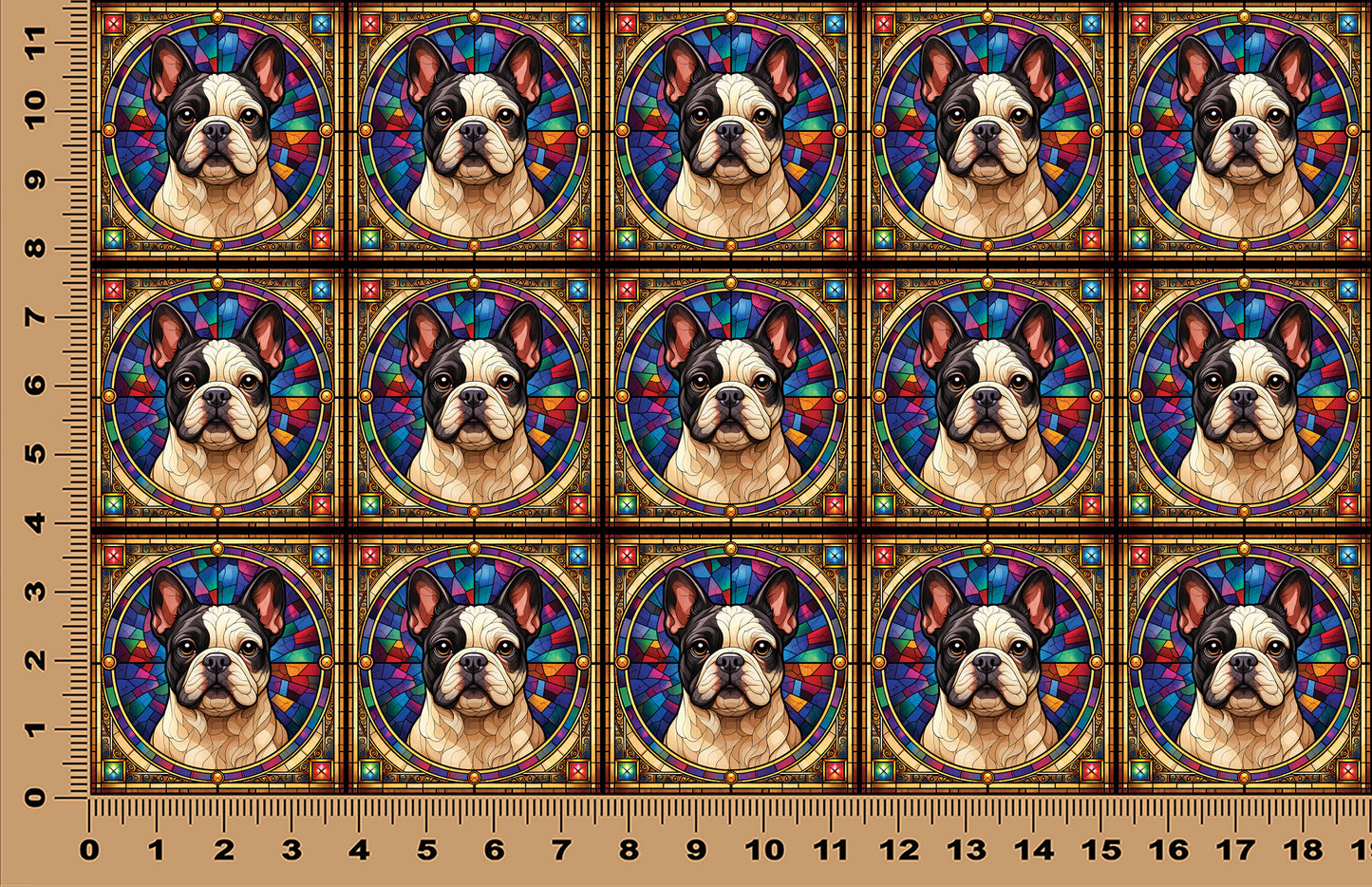 DecoCraft - Scenic Elevated Texture Tiles - French Bulldog