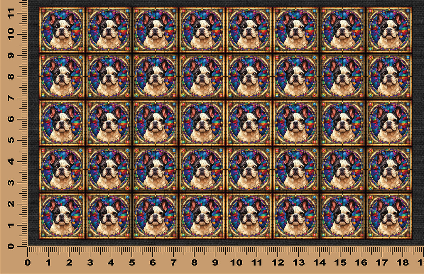 DecoCraft - Scenic Elevated Texture Tiles - French Bulldog
