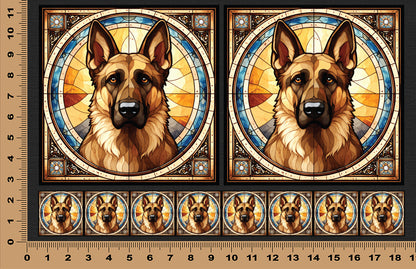 DecoCraft - Scenic Elevated Texture Tiles - German Shepherd