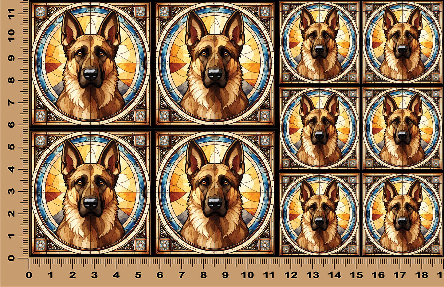 DecoCraft - Scenic Elevated Texture Tiles - German Shepherd