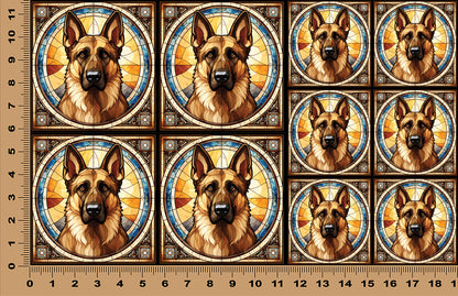DecoCraft - Scenic Elevated Texture Tiles - German Shepherd