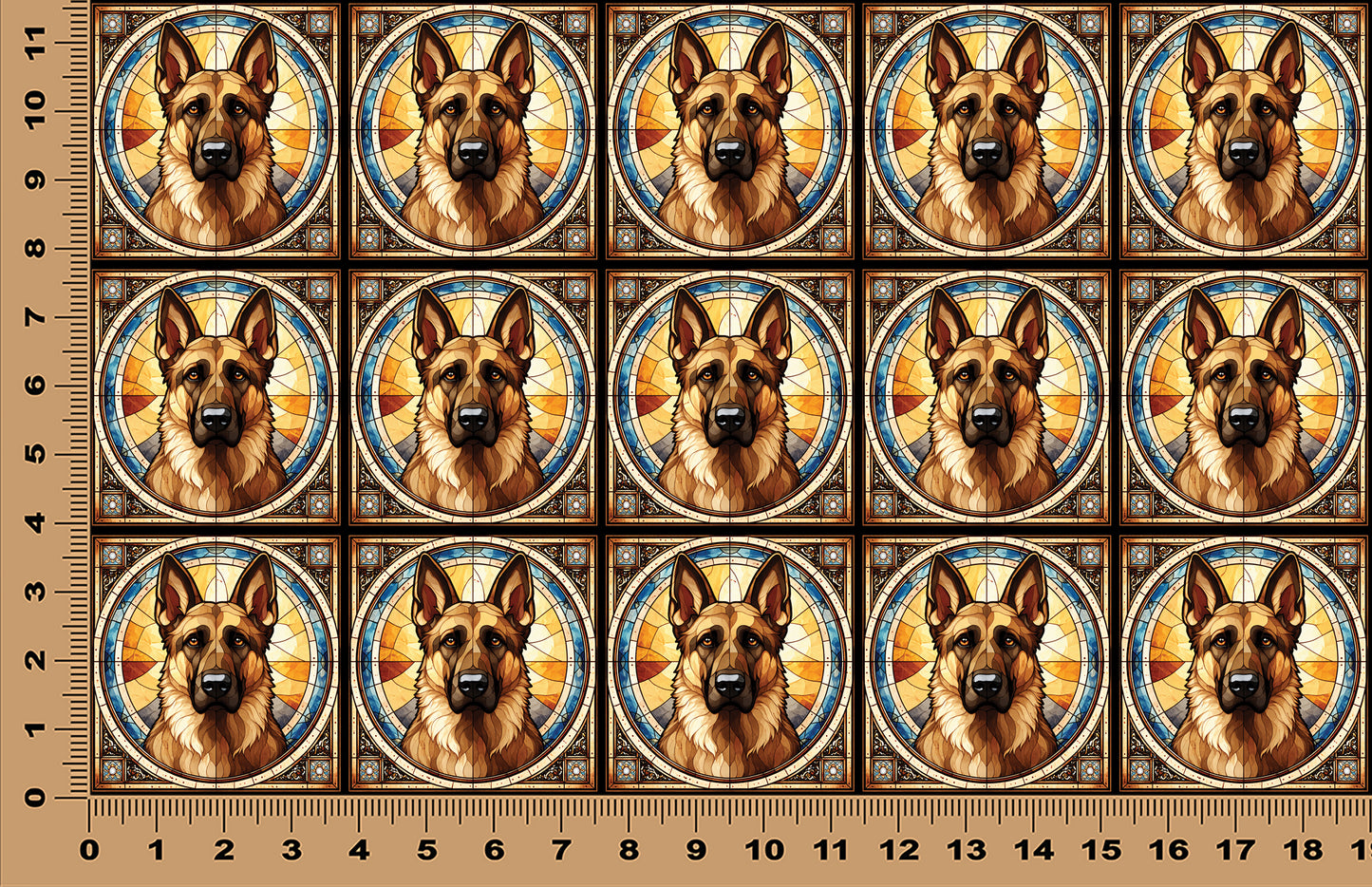 DecoCraft - Scenic Elevated Texture Tiles - German Shepherd