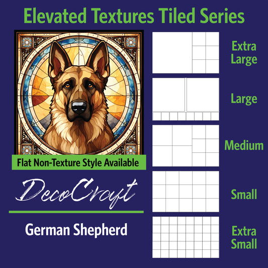 DecoCraft - Scenic Elevated Texture Tiles - German Shepherd