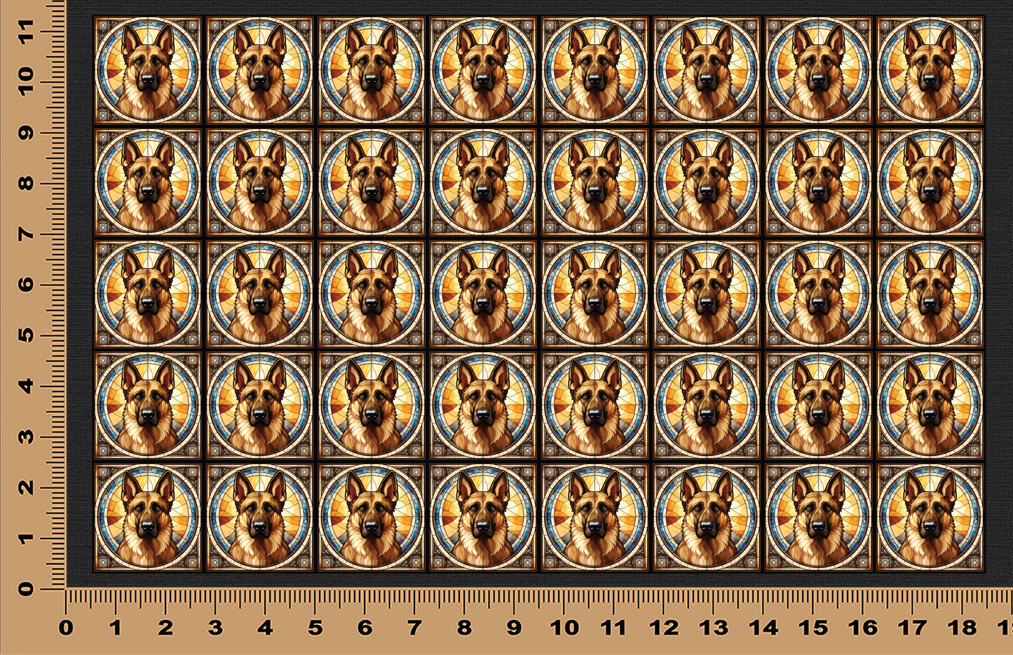 DecoCraft - Scenic Elevated Texture Tiles - German Shepherd
