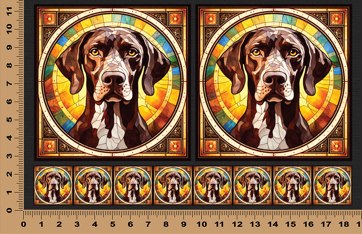 DecoCraft - Scenic Elevated Texture Tiles - German Shorthaired Pointer