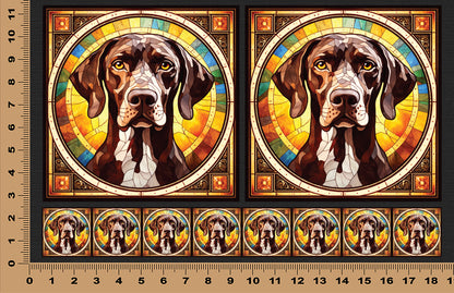 DecoCraft - Scenic Elevated Texture Tiles - German Shorthaired Pointer