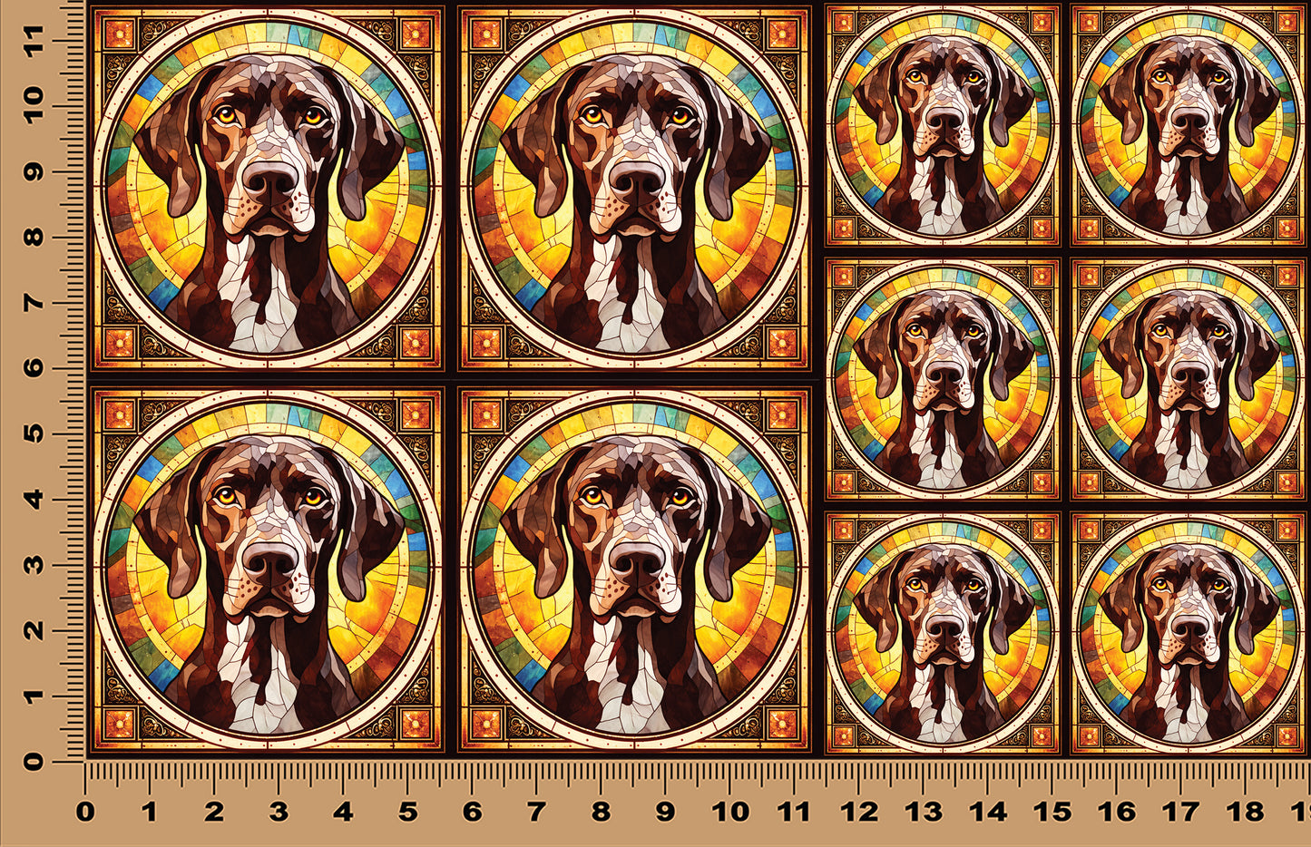 DecoCraft - Scenic Elevated Texture Tiles - German Shorthaired Pointer