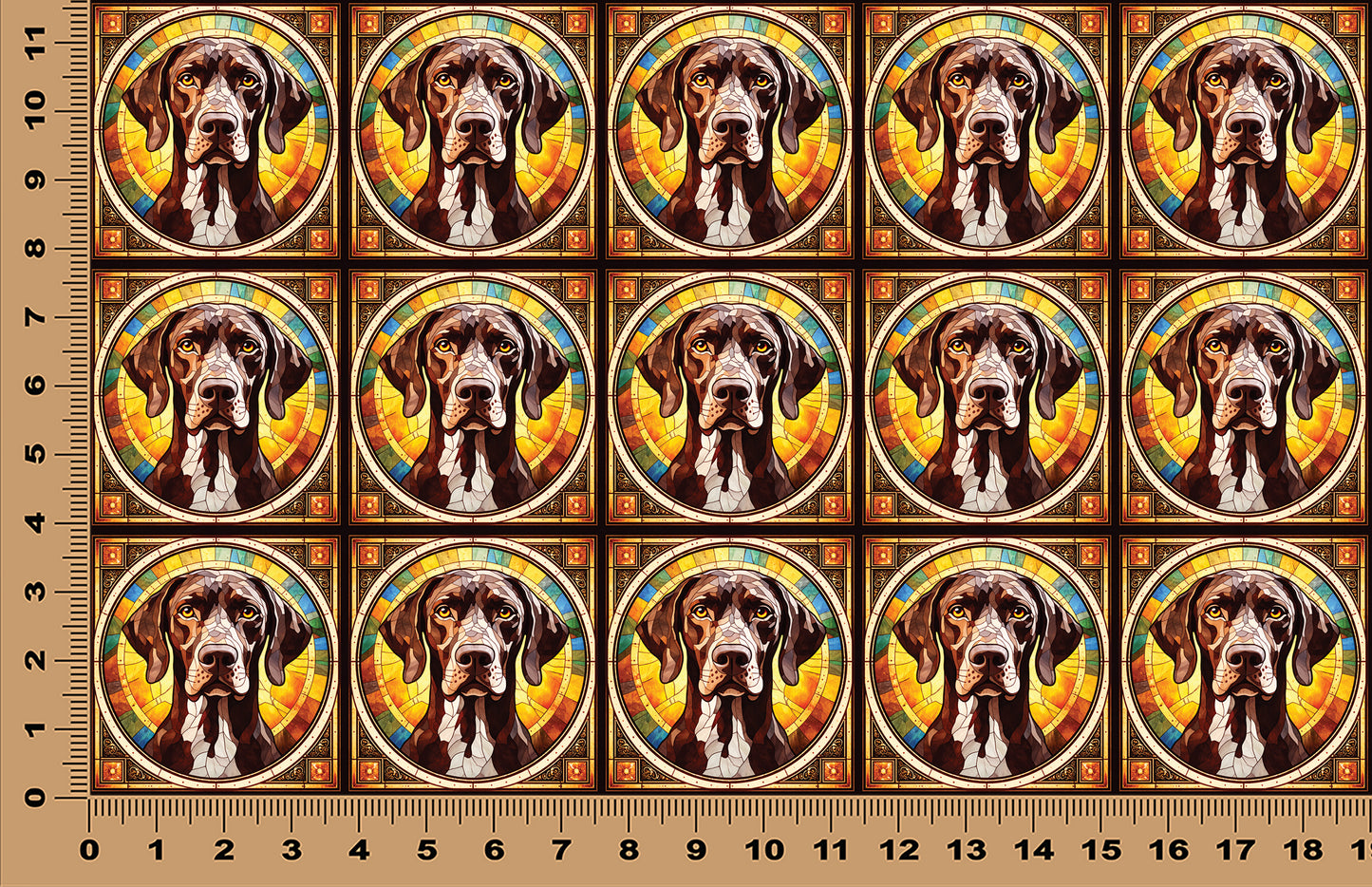 DecoCraft - Scenic Elevated Texture Tiles - German Shorthaired Pointer