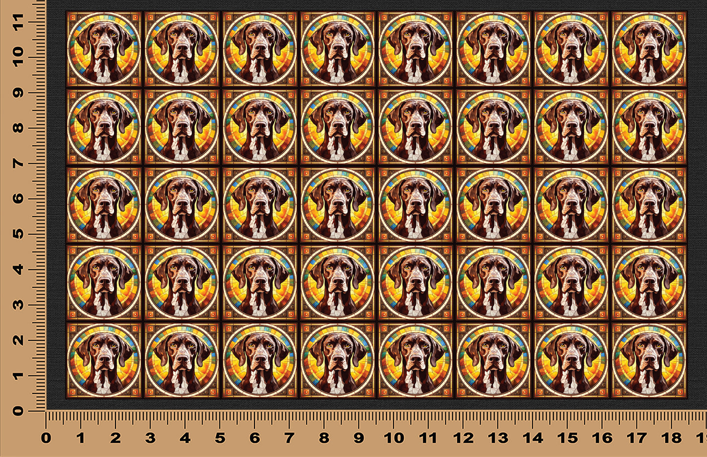 DecoCraft - Scenic Elevated Texture Tiles - German Shorthaired Pointer