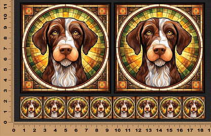 DecoCraft - Scenic Elevated Texture Tiles - German Wirehaired Pointer