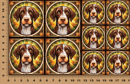 DecoCraft - Scenic Elevated Texture Tiles - German Wirehaired Pointer