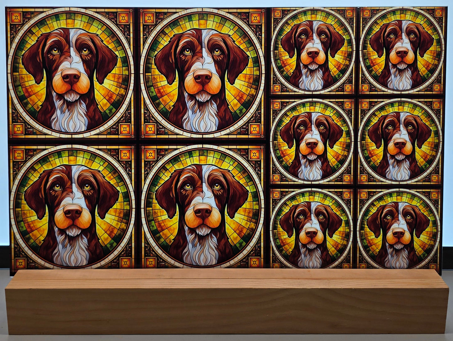 DecoCraft - Scenic Elevated Texture Tiles - German Wirehaired Pointer