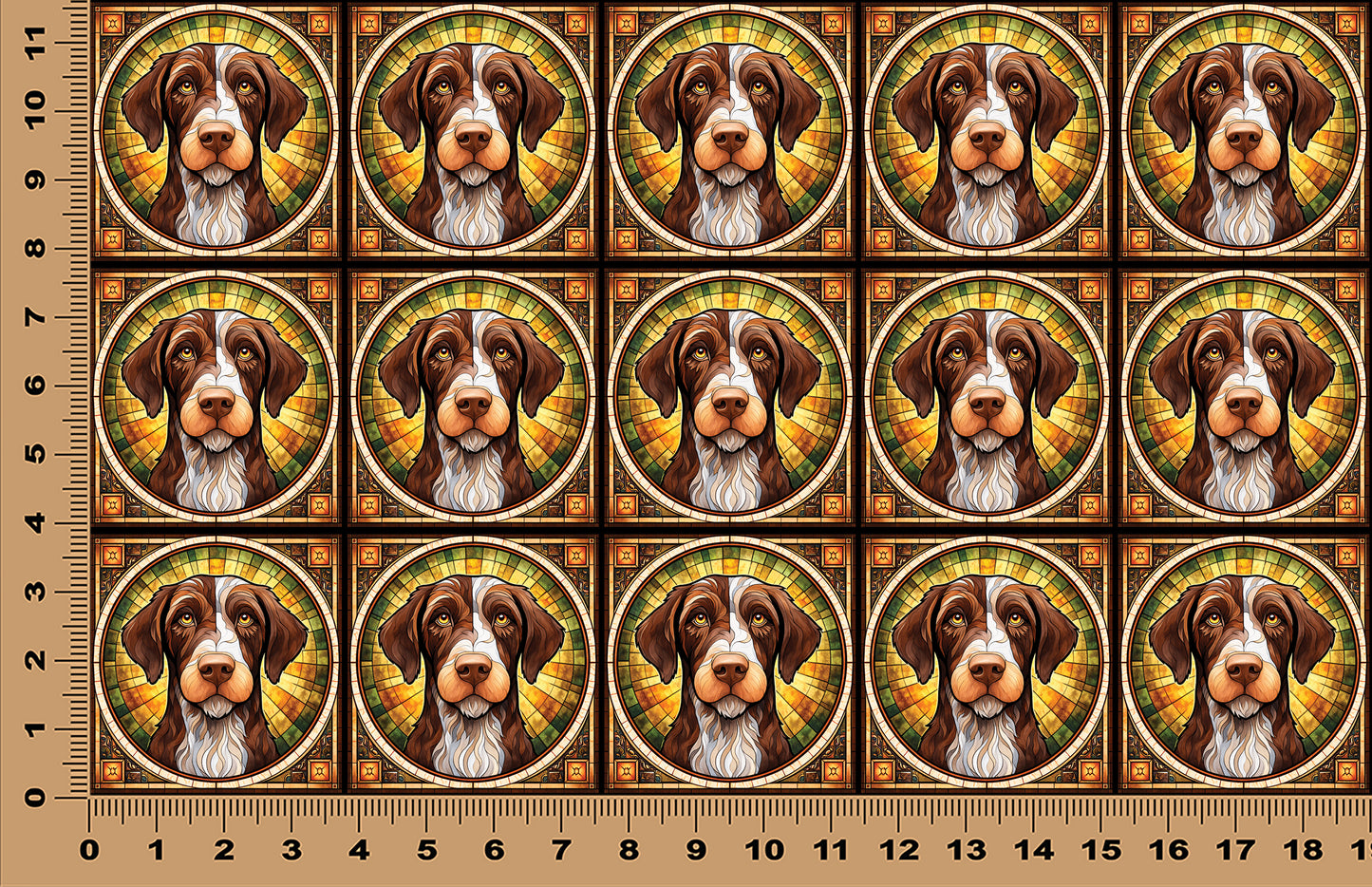 DecoCraft - Scenic Elevated Texture Tiles - German Wirehaired Pointer