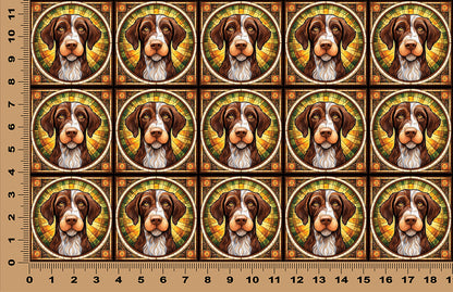 DecoCraft - Scenic Elevated Texture Tiles - German Wirehaired Pointer