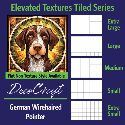 DecoCraft - Scenic Elevated Texture Tiles - German Wirehaired Pointer