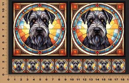 DecoCraft - Scenic Elevated Texture Tiles - Giant Schnauzer