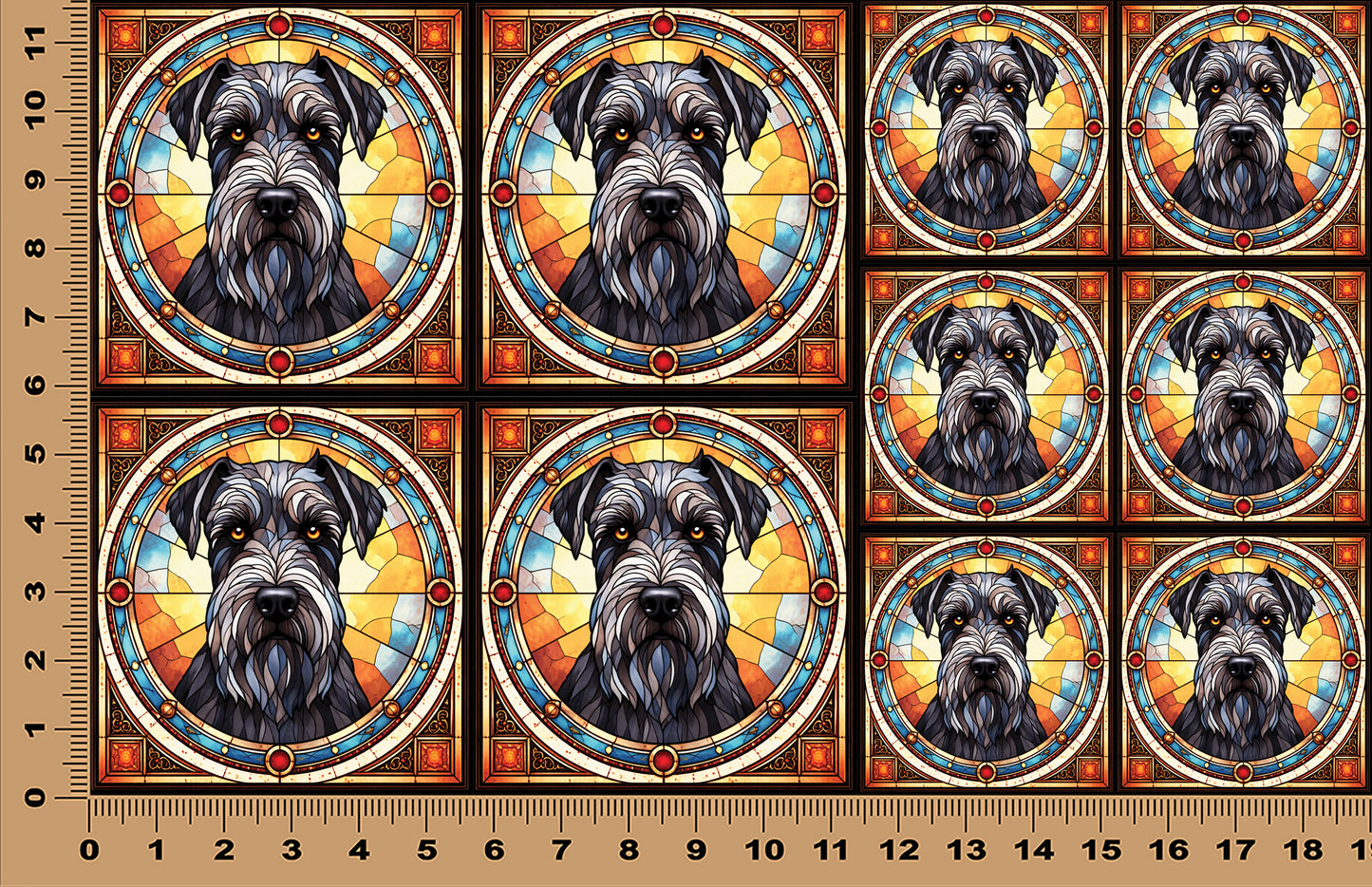 DecoCraft - Scenic Elevated Texture Tiles - Giant Schnauzer