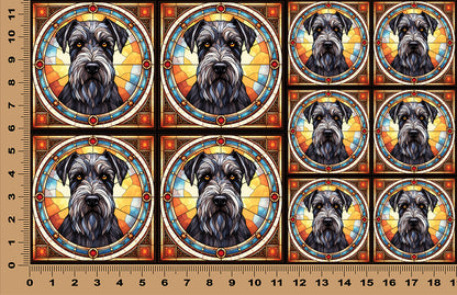 DecoCraft - Scenic Elevated Texture Tiles - Giant Schnauzer