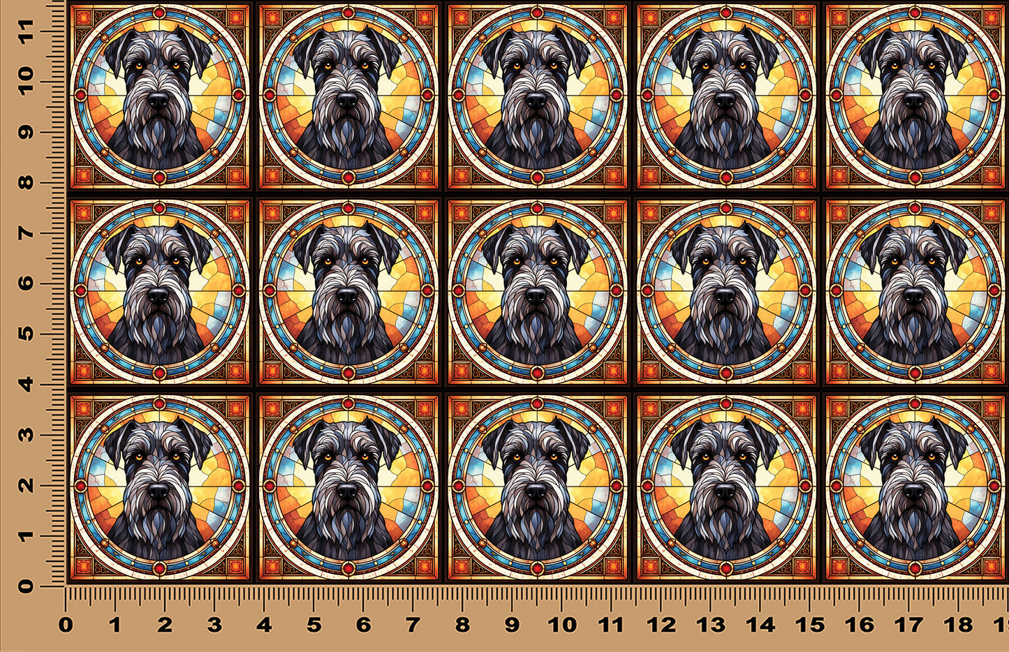 DecoCraft - Scenic Elevated Texture Tiles - Giant Schnauzer