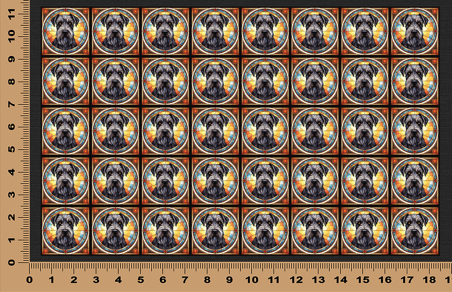 DecoCraft - Scenic Elevated Texture Tiles - Giant Schnauzer