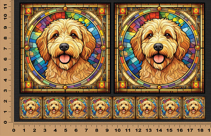 DecoCraft - Scenic Elevated Texture Tiles - Golden Doodle