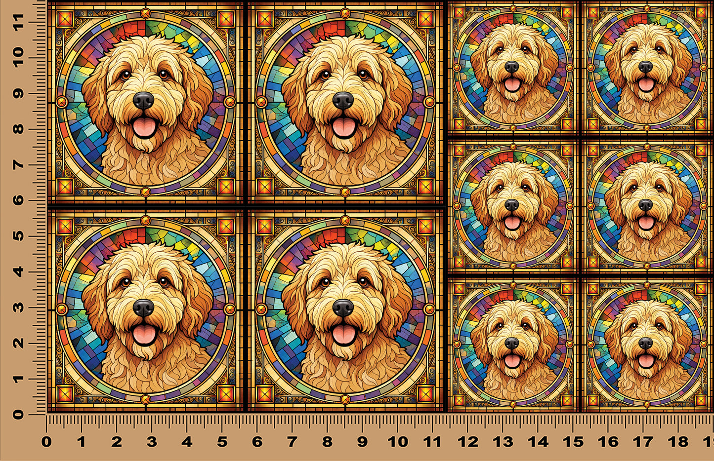 DecoCraft - Scenic Elevated Texture Tiles - Golden Doodle