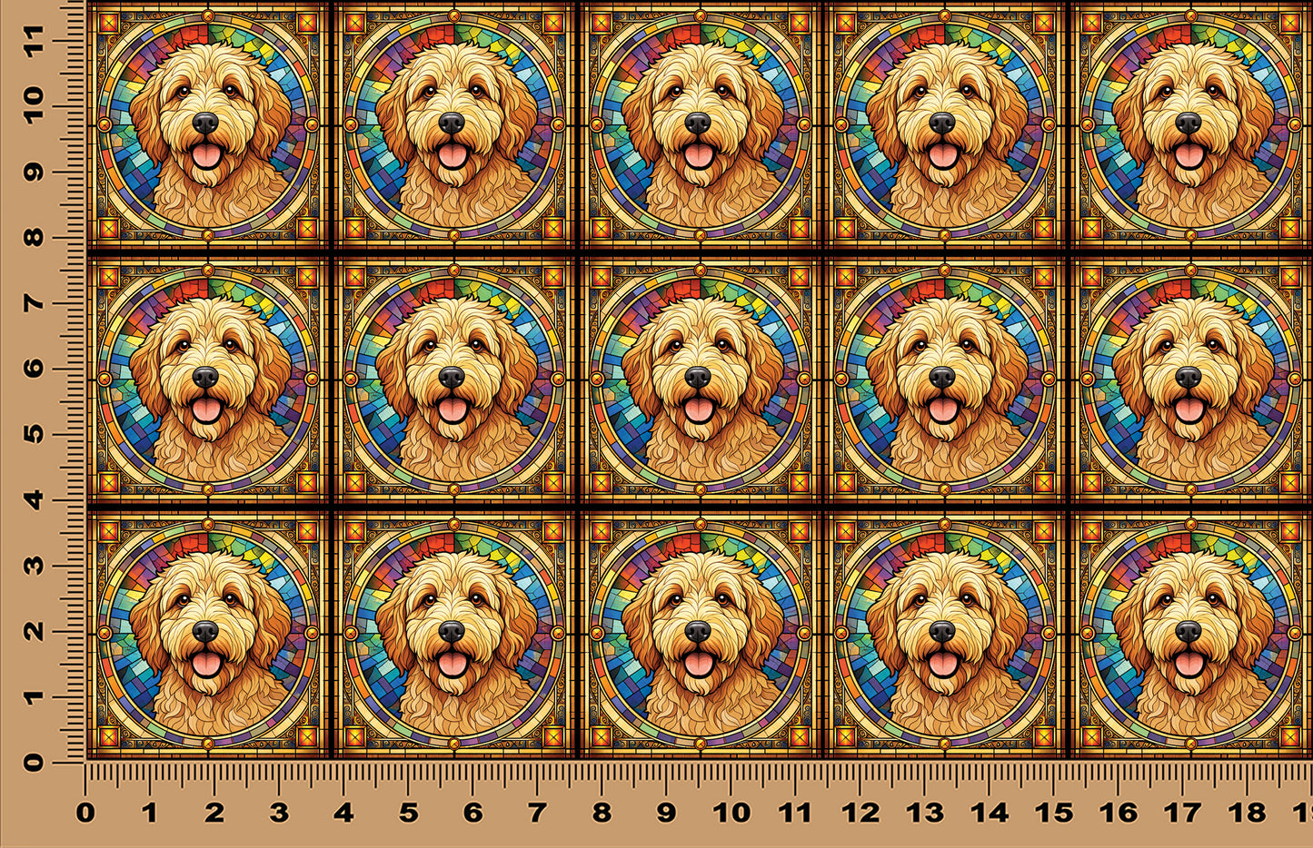 DecoCraft - Scenic Elevated Texture Tiles - Golden Doodle