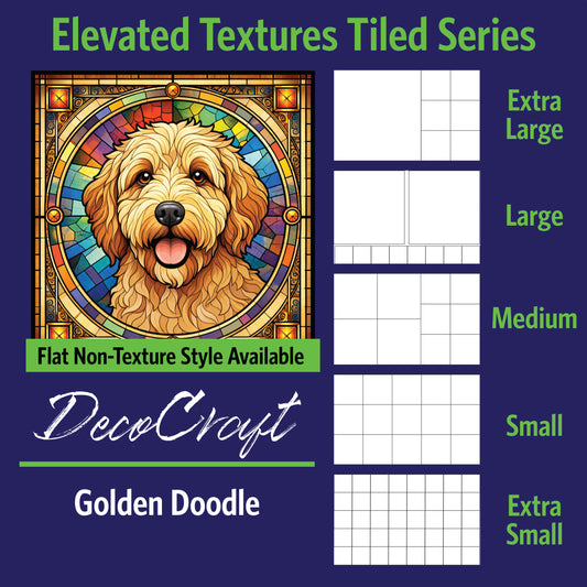 DecoCraft - Scenic Elevated Texture Tiles - Golden Doodle