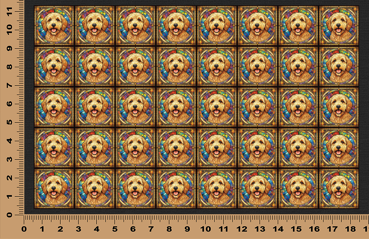 DecoCraft - Scenic Elevated Texture Tiles - Golden Doodle