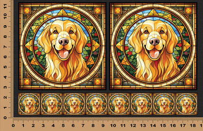 DecoCraft - Scenic Elevated Texture Tiles - Golden Retriever