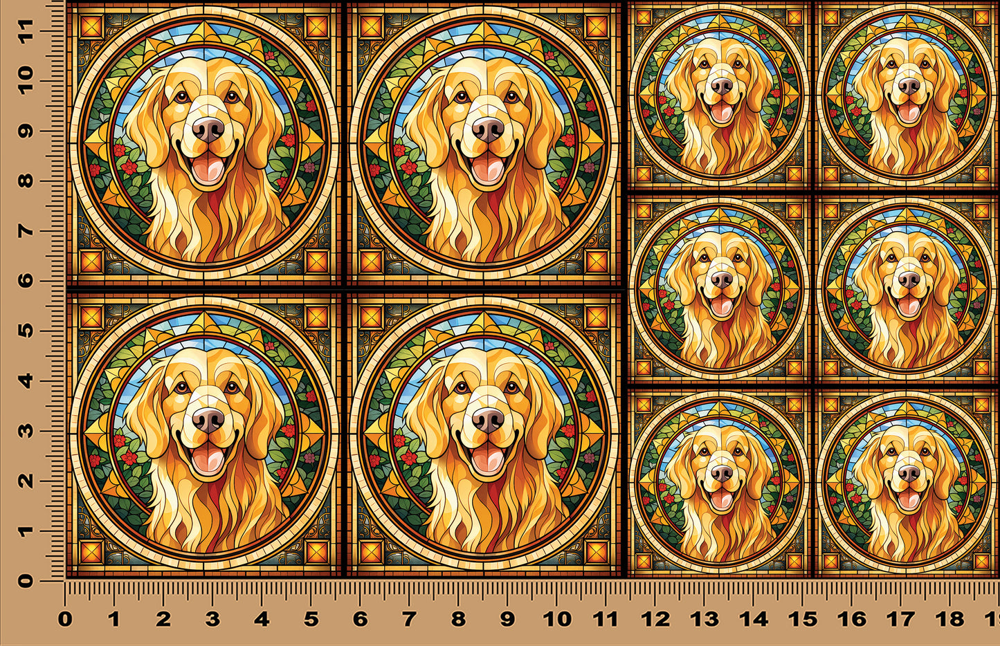DecoCraft - Scenic Elevated Texture Tiles - Golden Retriever
